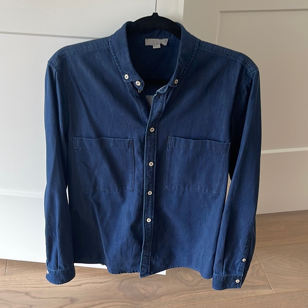 COS soft denim long sleeve shirt